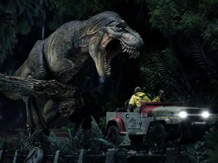 IRON STUDIOS - Jurassic Park Demi Art T-rex Attacks 1/20 Statue