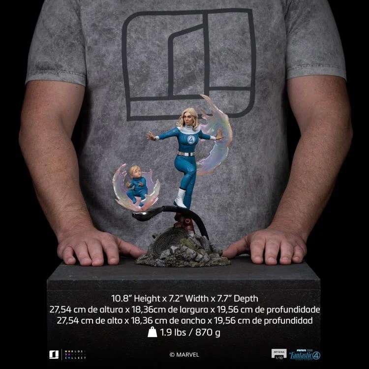 IRON STUDIOS - Fantastic four first steps invisible woman and franklin 1/10 statue