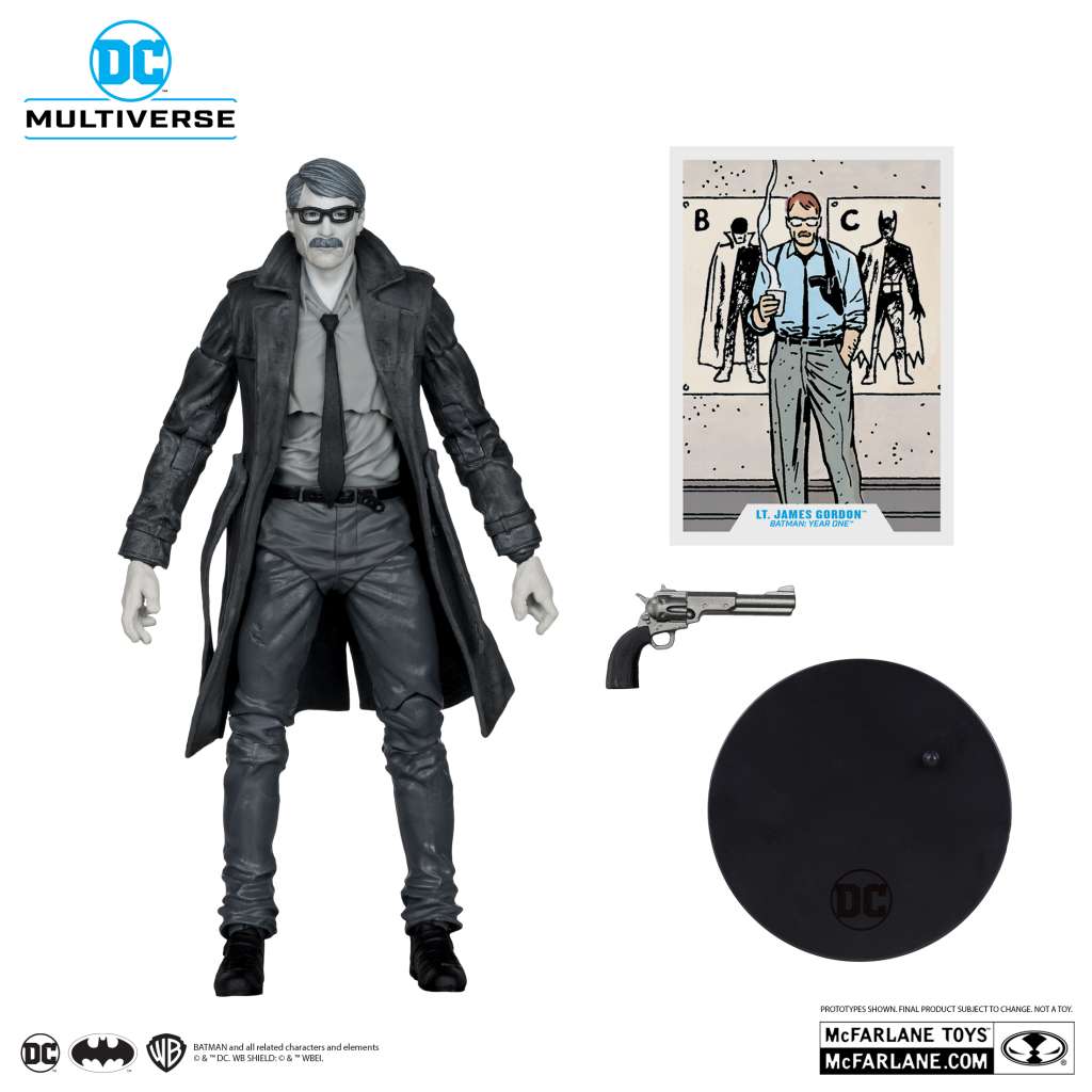 Mc FARLANE TOYS - Dc Multiverse Batman Year One pt4 Gold Label Platinum Commissioner Gordon af