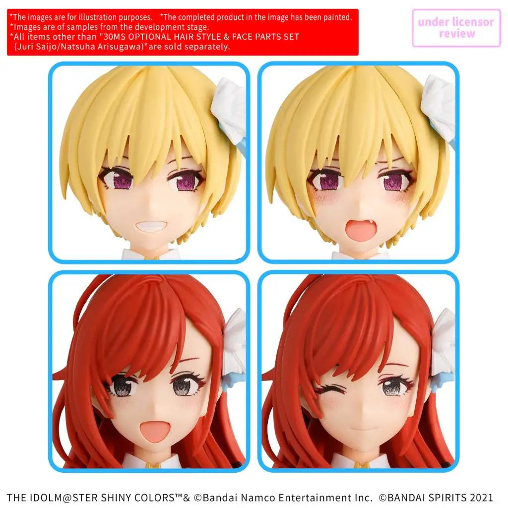 BANDAI - 30ms Op Hair Style & Face Parts Set Juri Saijo/natsuha Arisugawa