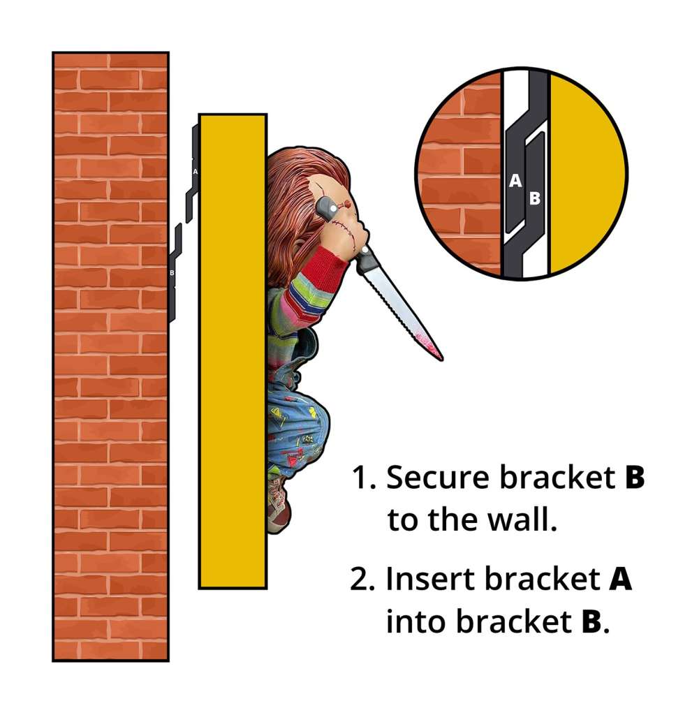 HOLLYWOOD COLLECTIBLE - Bride Of Chucky - Chucky Life Size Wall Sculpture