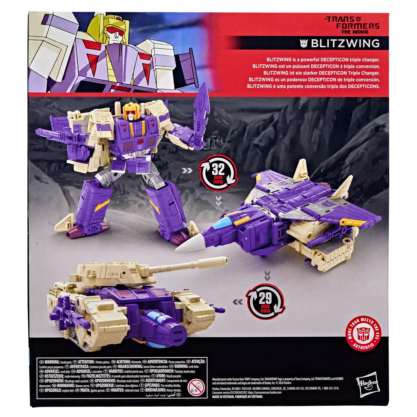 HASBRO - Transformers Studio Series Transformers The Movie Blitzwing Action Figure