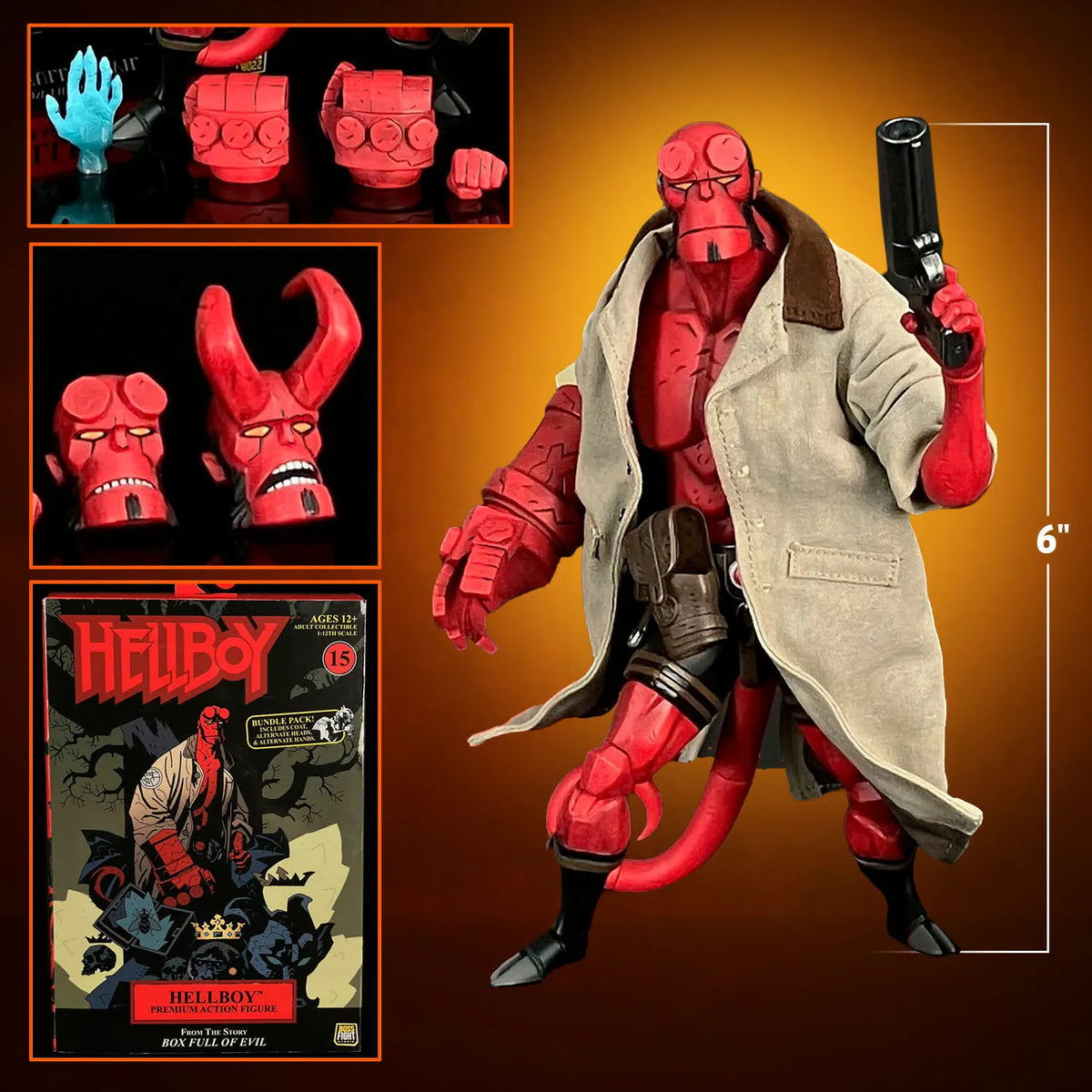 BOSS FIGHT STUDIO - Hellboy 1/12 Bundle Pack Action Figure