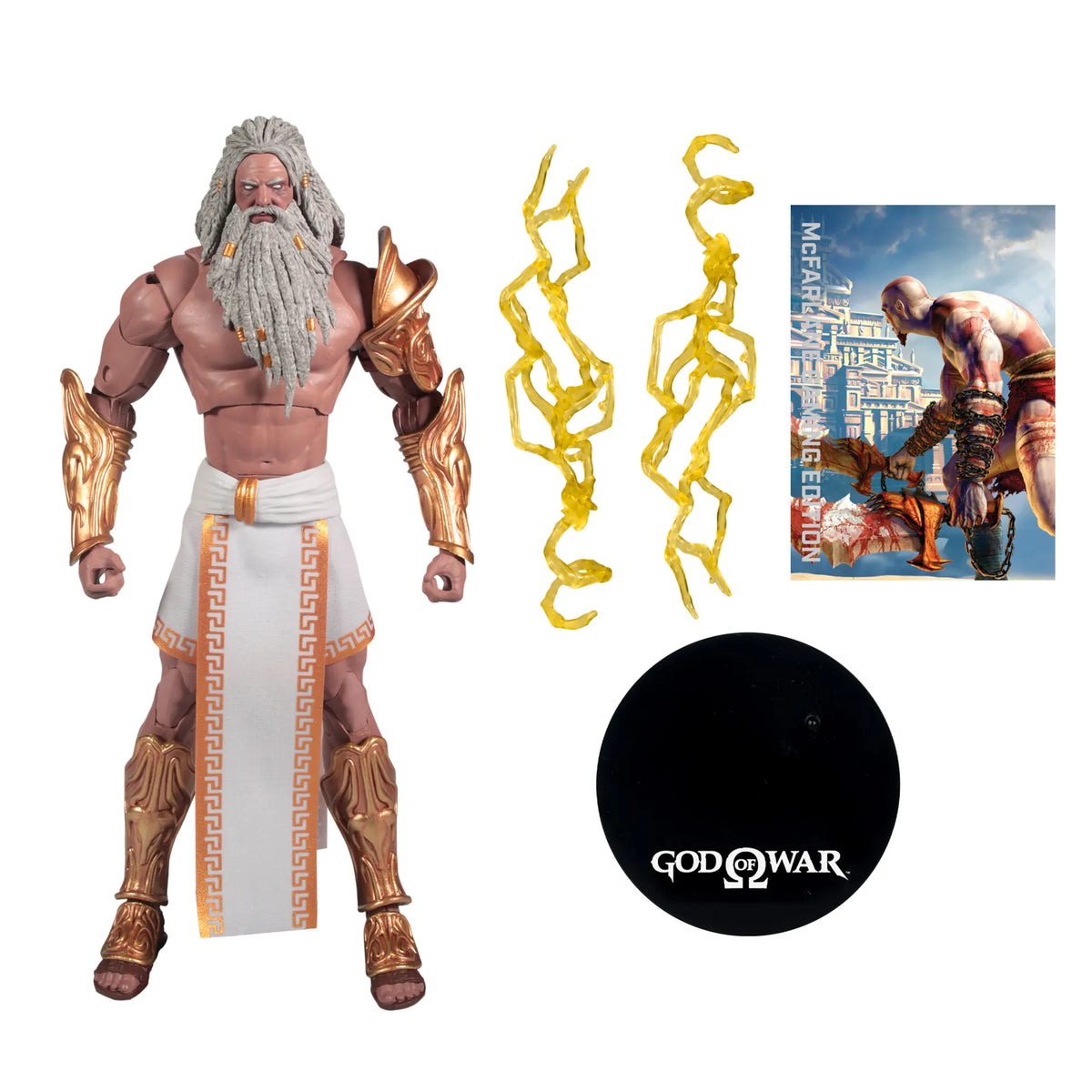 Mc FARLANE TOYS - Mcfarlane Gaming Ed 7inch God Of War Wv2 Zeus Greek Era Action Figure