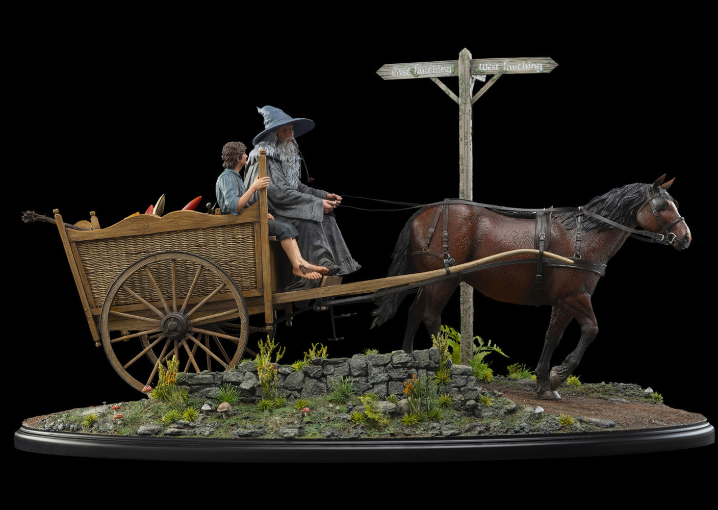 WETA COLLECTIBLES - The Lord of the Rings - Masters Collection - Gandalf & Frodo on Cart 1:6 Scale WW32111