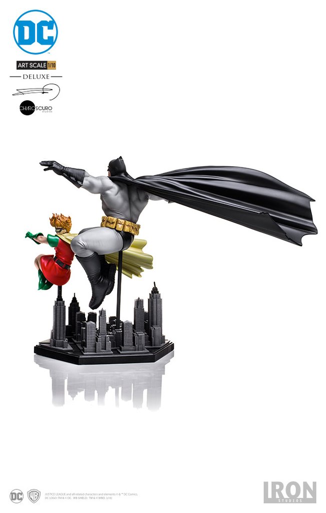 IRON STUDIO - Dc Comics - Batman The Dark Knight - Batman & Robin DeLuxe 1:10 Statue