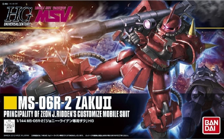 BANDAI - Gunpla - HG Universal Century - MS-06R-2 Jhonny Ridden's Zaku II #166 1/144