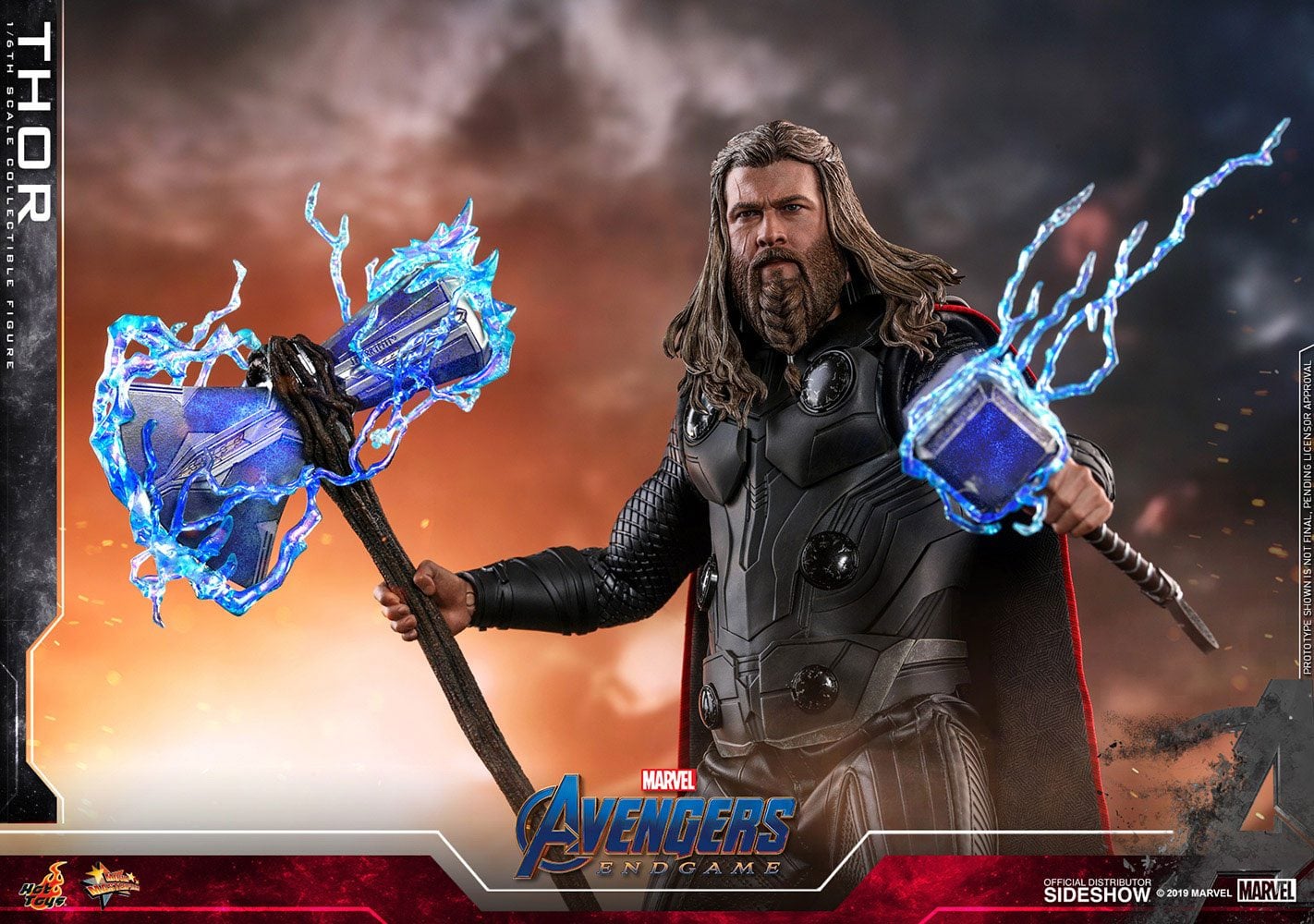 HOT TOYS - Marvel - Avengers Endgame Movie Masterpiece 1:6 Action Doll Thor Action Doll 1:6