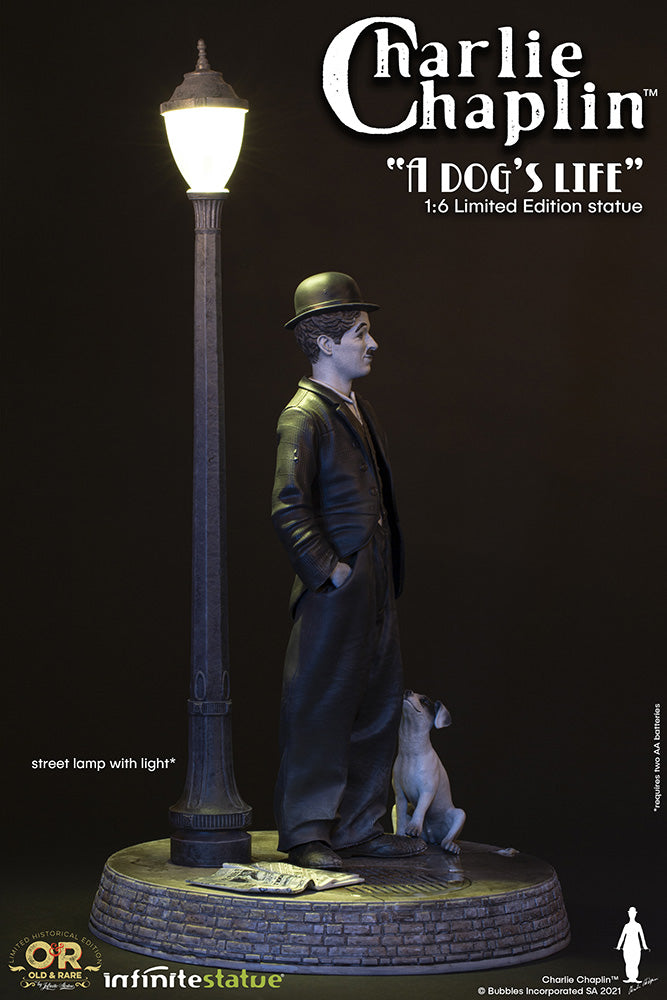 INFINITE STATUE - Charlie Chaplin with Light Old & Rare Statue