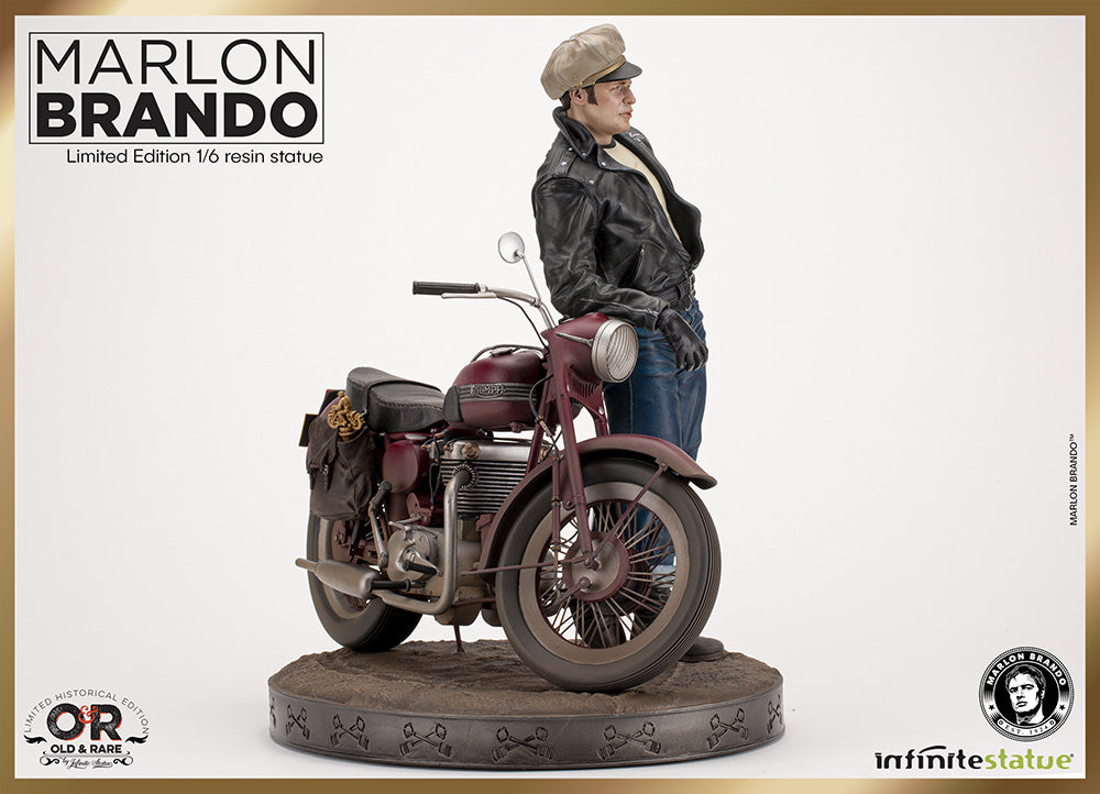 INFINITE STATUE - Marlon Brando with Bike Old & Rare 1:6 Resin