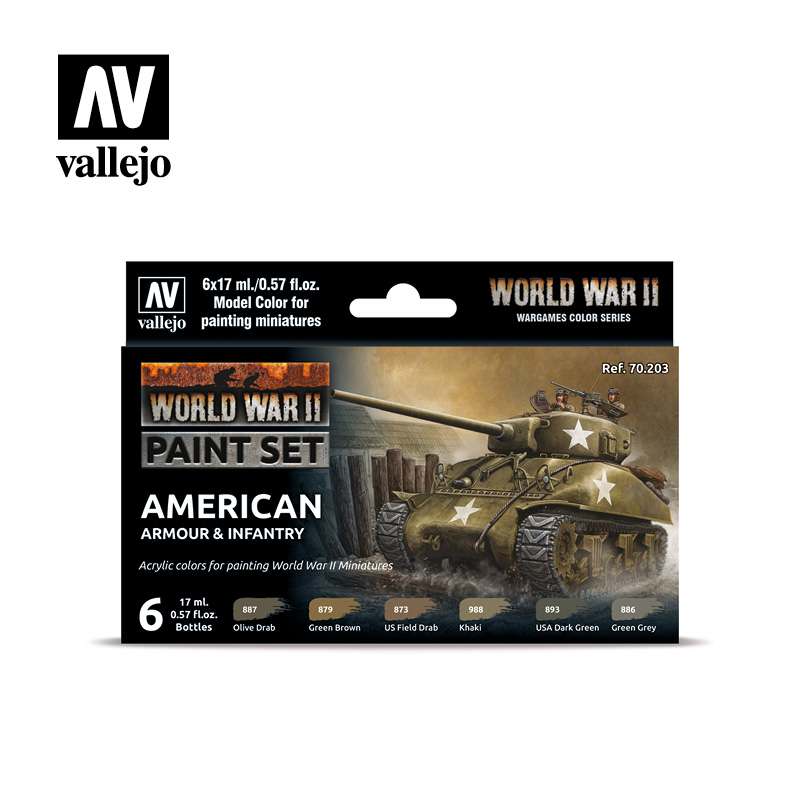 VALLEJO - American Armour Infantry Color Set 70203