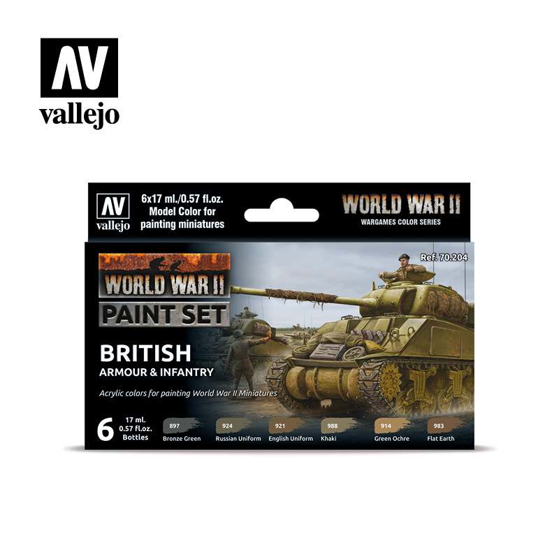 VALLEJO - British Armour Infantry Color Set