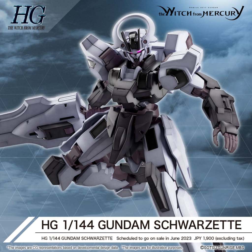BANDAI MODEL KIT - Gunpla - Witch from Mercury - HG Gundam Schwarzette #25 1/144