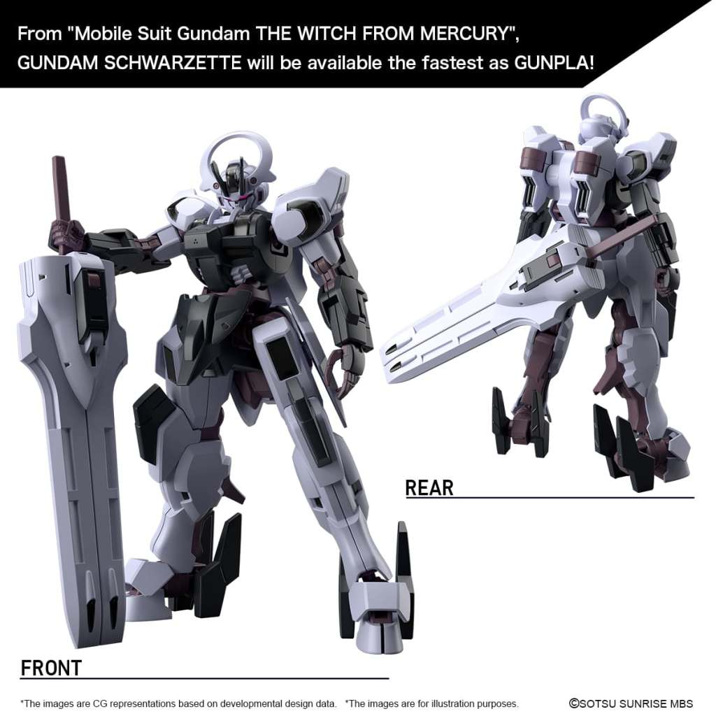 BANDAI MODEL KIT - Gunpla - Witch from Mercury - HG Gundam Schwarzette #25 1/144