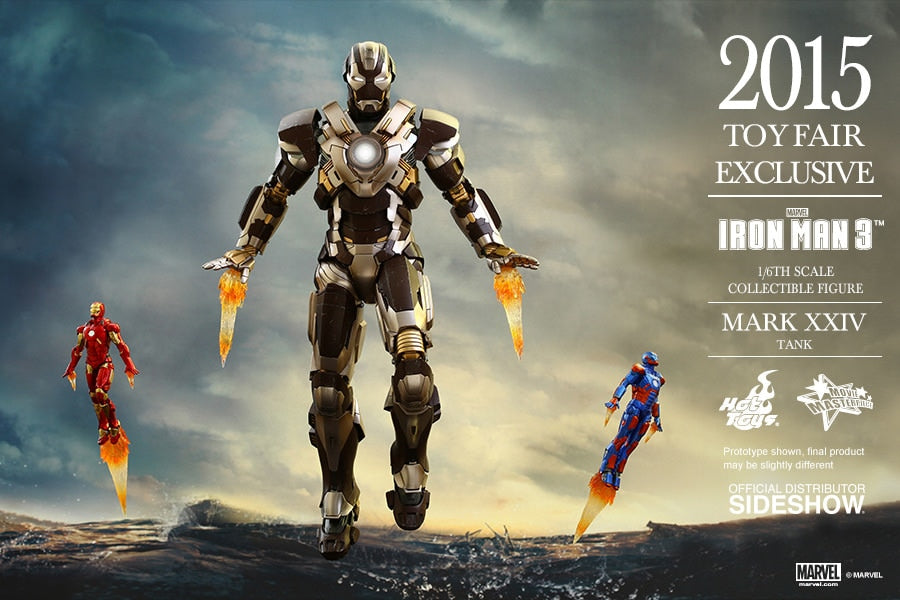 HOT TOYS - Marvel Iron Man 3 Iron Man Mark XXIV Tank 2015 Toy Fair EXCLUSIVE 1:6 Action Doll MMS303