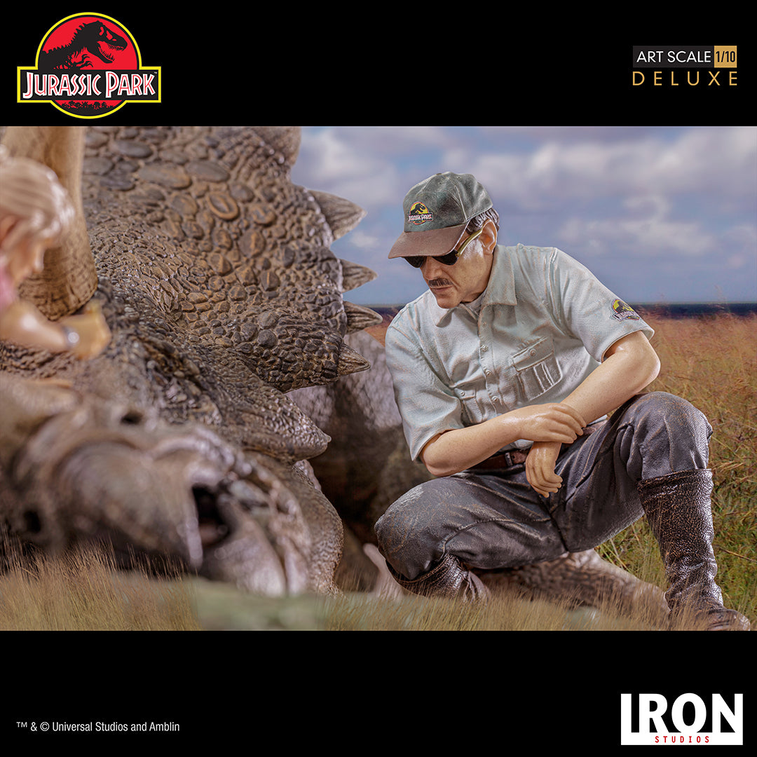 IRON STUDIO - Triceratops Diorama DeLuxe Art Scale 1:10 - Jurassic Park