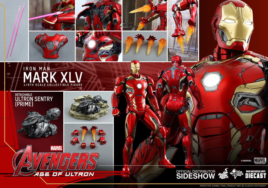 HOT TOYS Marvel Avengers Age of Ultron Iron Man Mark XLV