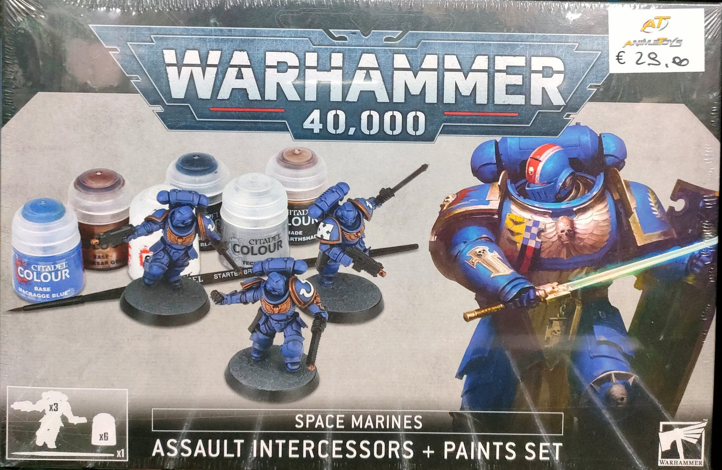 CITADEL - Warhammer 40.000 - Space Marines Assault Intercessor + Paints Set