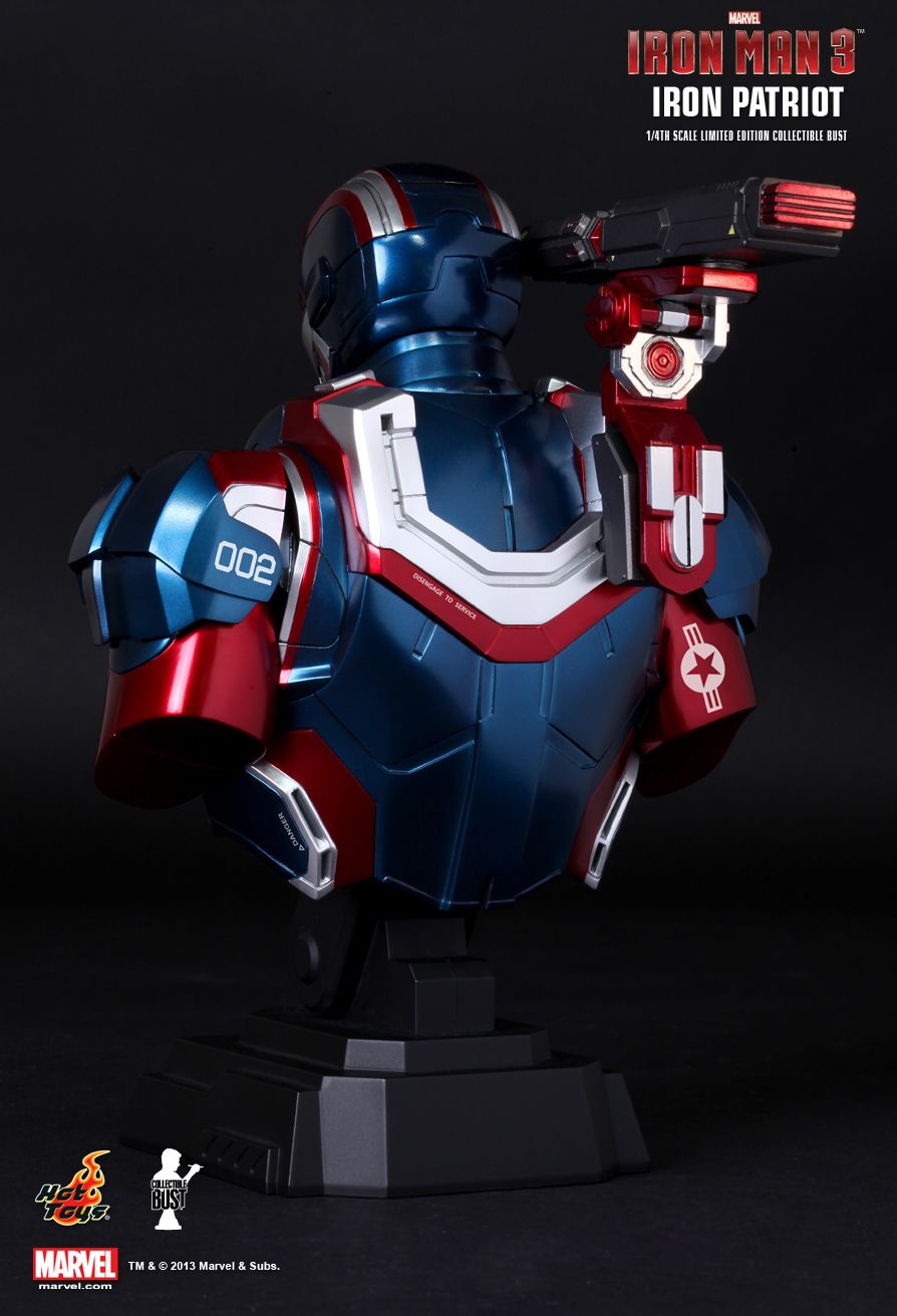HOT TOYS - Marvel - Iron Man 3 - Iron Patriot - 1:4 Scale Bust