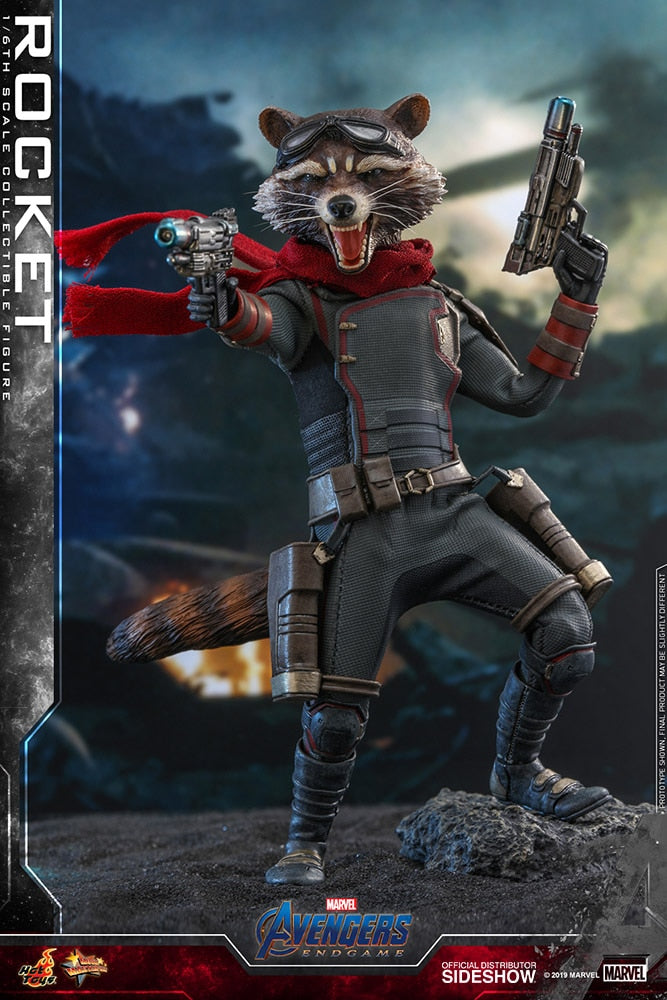 HOT TOYS - Marvel - Avengers Endgame - Rocket - Movie Masterpiece 1:6 Action Doll