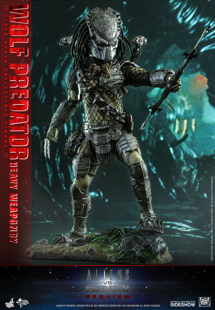HOT TOYS - Aliens vs Predator - Requiem - Wolf Predator (Heavy Weaponry) - Movie Masterpiece 1:6 Action Doll