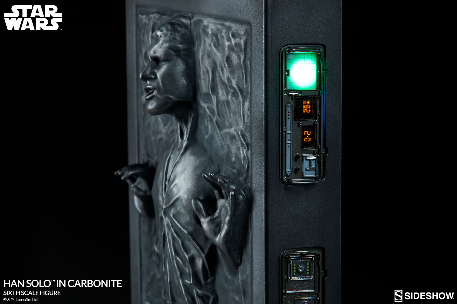 Sideshow Collectibles Daniel Arsham Han Solo In Carbonite Crystallized Relic Statue Star Wars Gallery 656fce533a02d