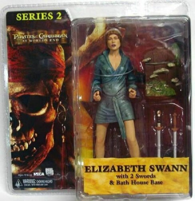 MCFARLANE TOYS - Pirates of The Carribean - Elizabet Swann with 2 Sword & Bath House Base Series 2