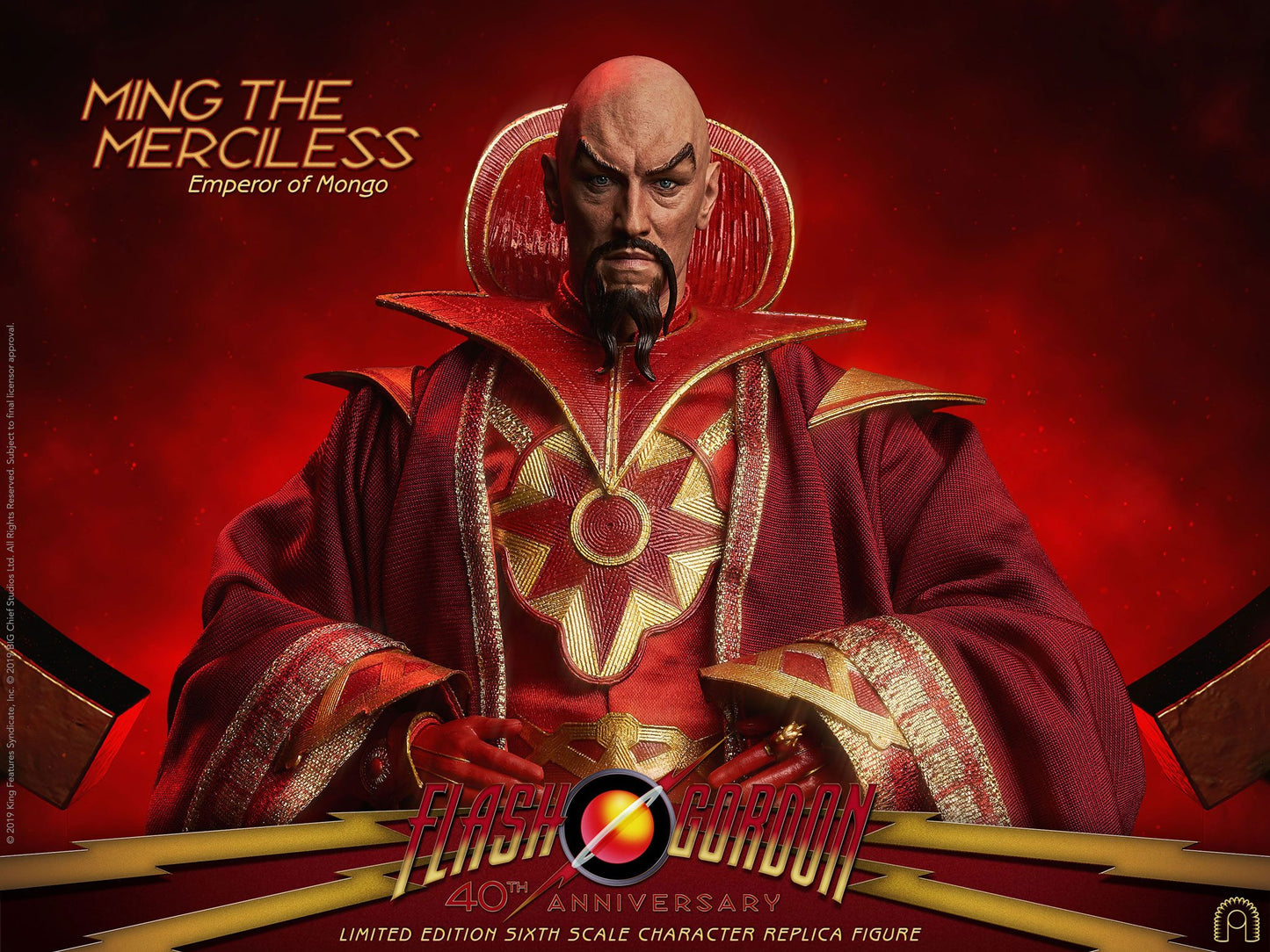 BIG CHIEF STUDIO - Dc Comics - Flash Gordon Action Figure 1:6 Ming The Merciless Limited Edition