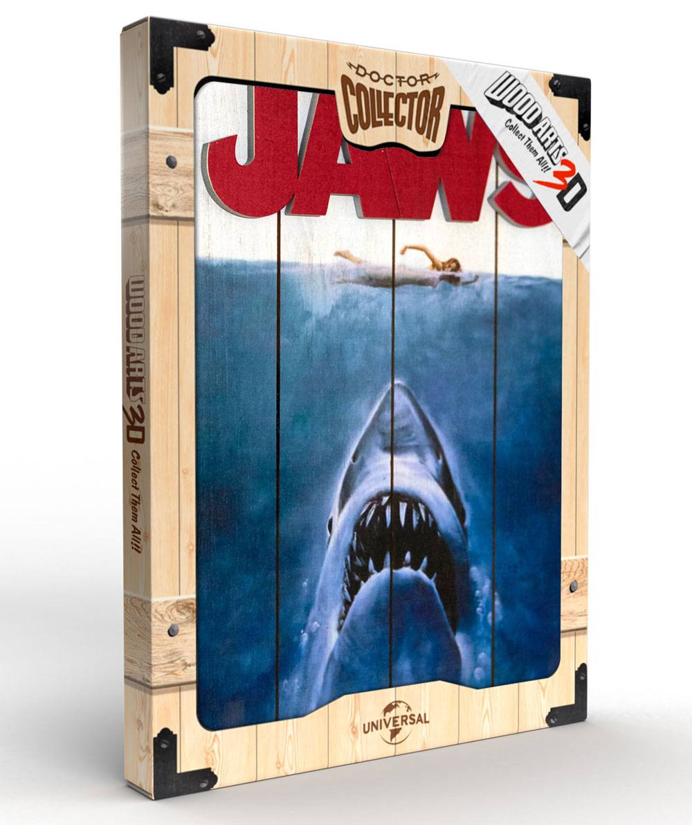 DOCTOR COLLECTOR - Jaws Woodarts 3D Wooden Wall Art Shark Attack