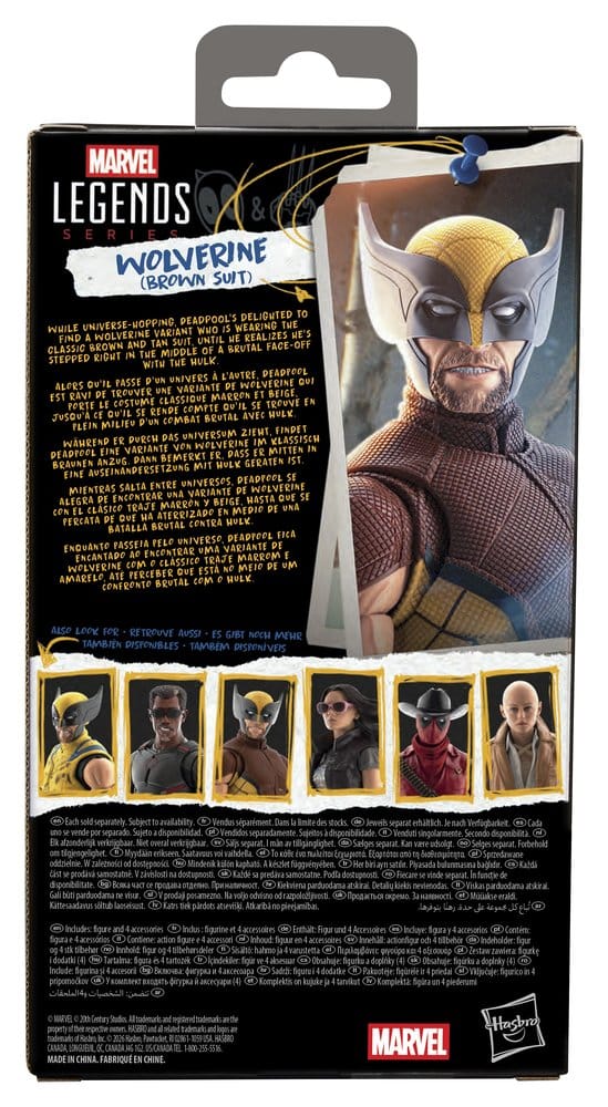 HASBRO - Deadpool & Wolverine Marvel Legends Action Figure Wolverine (Brown Suit)