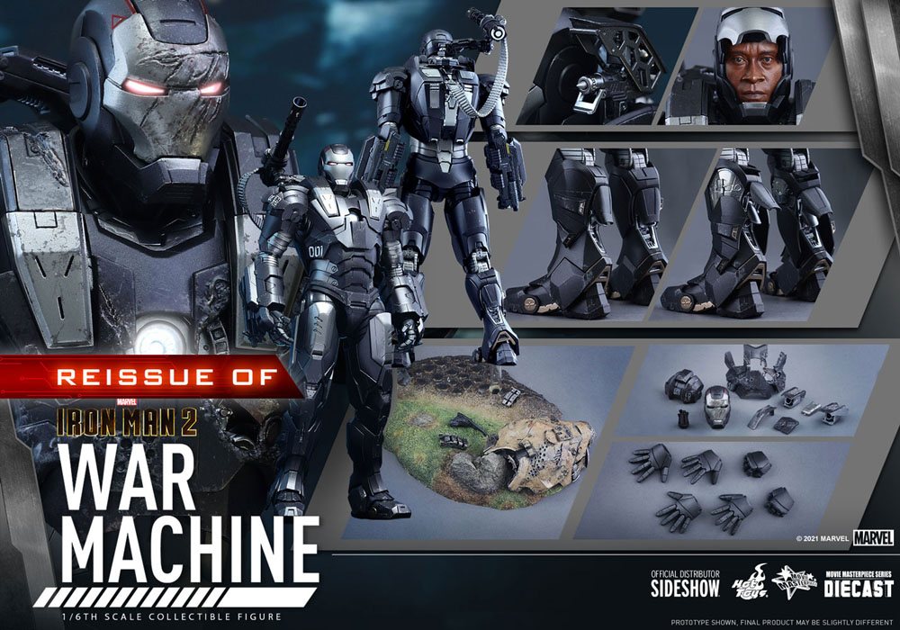 HOT TOYS - Marvel - Iron Man 2 Die Cast 1:6 Action Doll War Machine MMS331 - D13