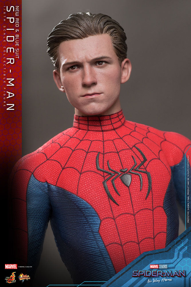 HOT TOYS - Spider-Man: No Way Home Movie Masterpiece Action Figure 1/6 Spider-Man (New Red and Blue Suit) MMS679