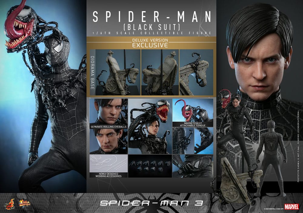 ホットトイズ Spider-Man 3 Black Suit Ver. HOT TOYS - Marvel - Spider-Man 3 - Spider-Man (Black Suit) (DeLuxe