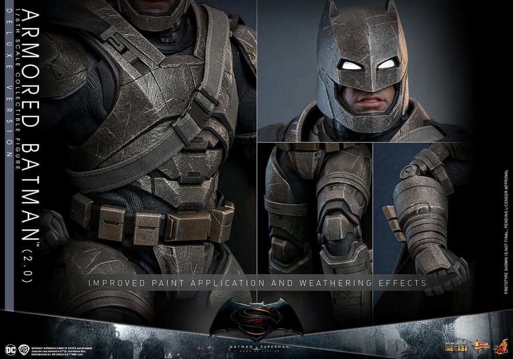 HOT TOYS - Batman v Superman: Dawn of Justice Movie Masterpiece Action Figure 1/6 Armored Batman 2.0 (Deluxe Version) MMS742D62