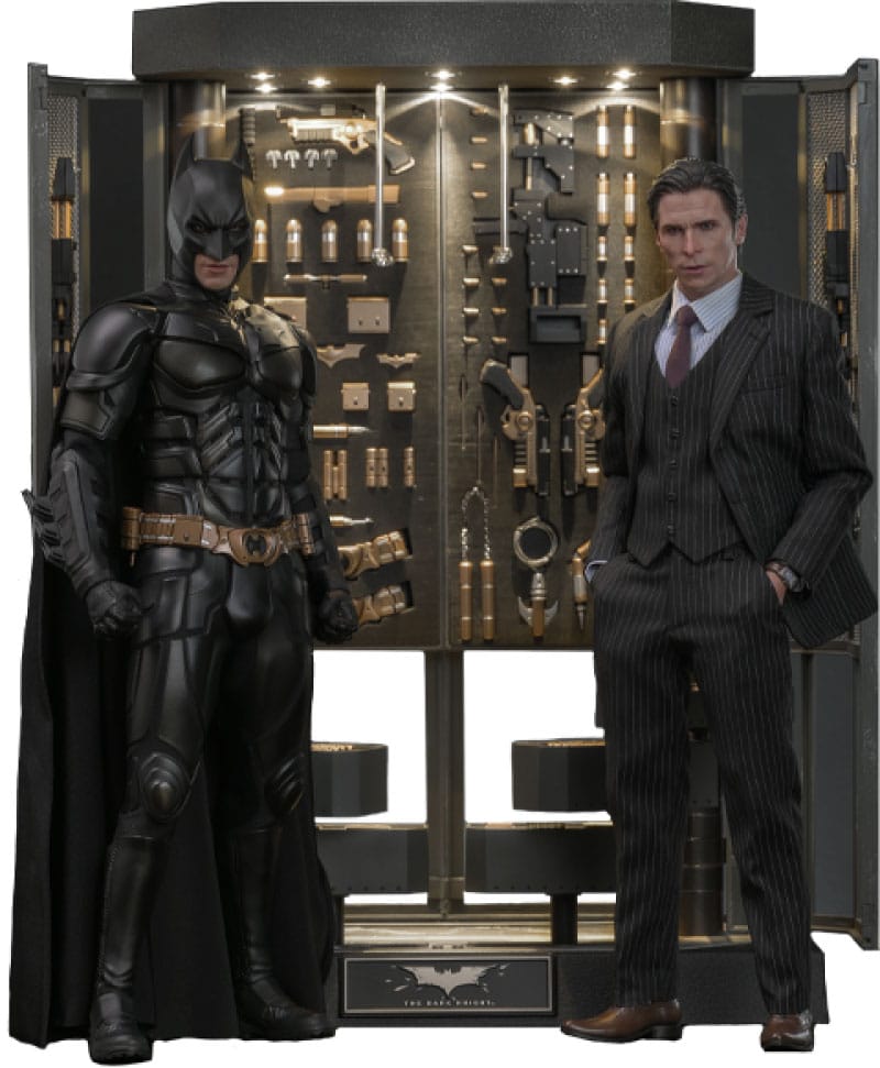 HOT TOYS - The Dark Knight Movie Masterpiece Action Figures & Diorama 1:6 Batman Armory with Bruce Wayne (2.0) MMS750