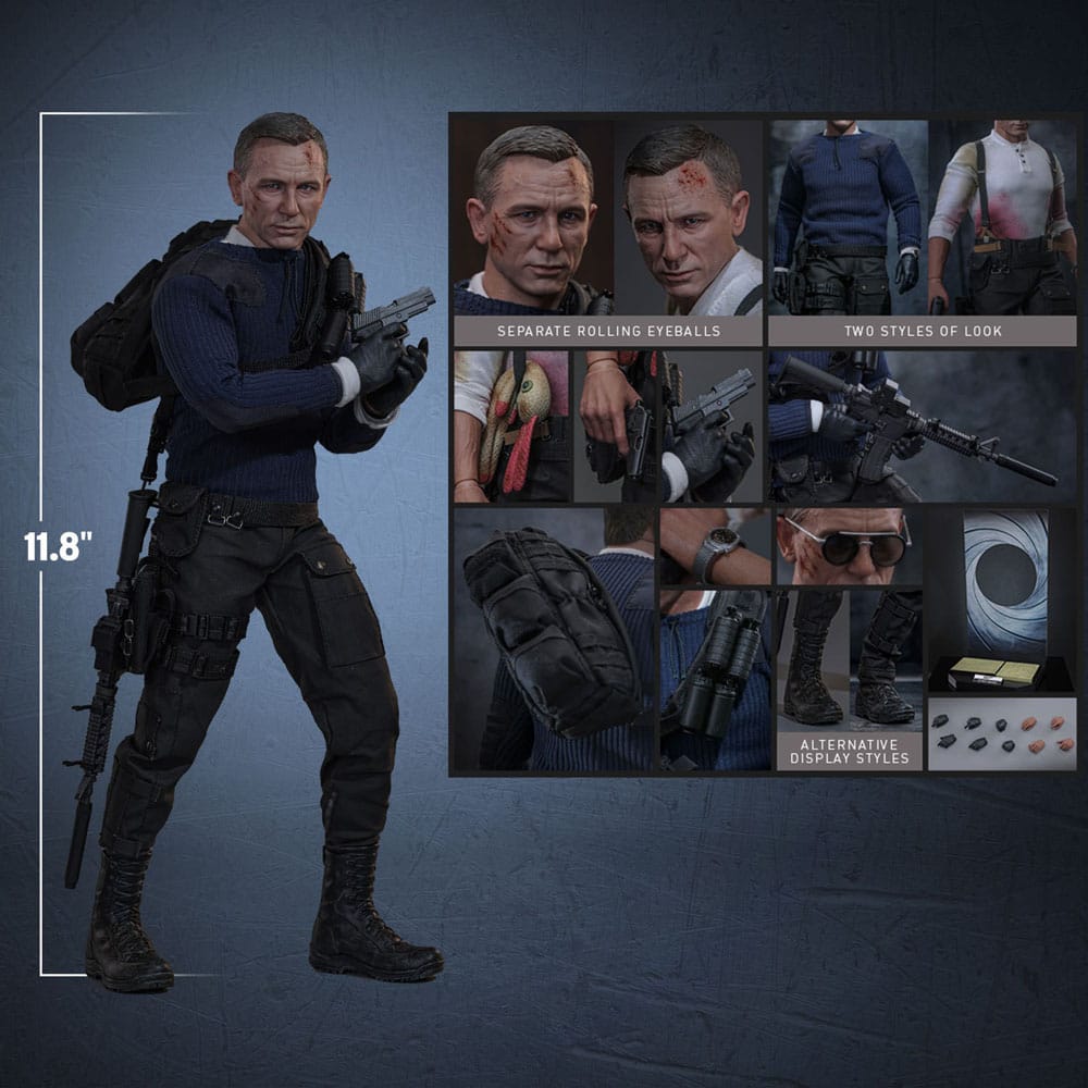 HOT TOYS - No Time To Die Movie Masterpiece Action Figure 1/6 James Bond (Commando Outfit) Hot Toys Exclusive MMS804