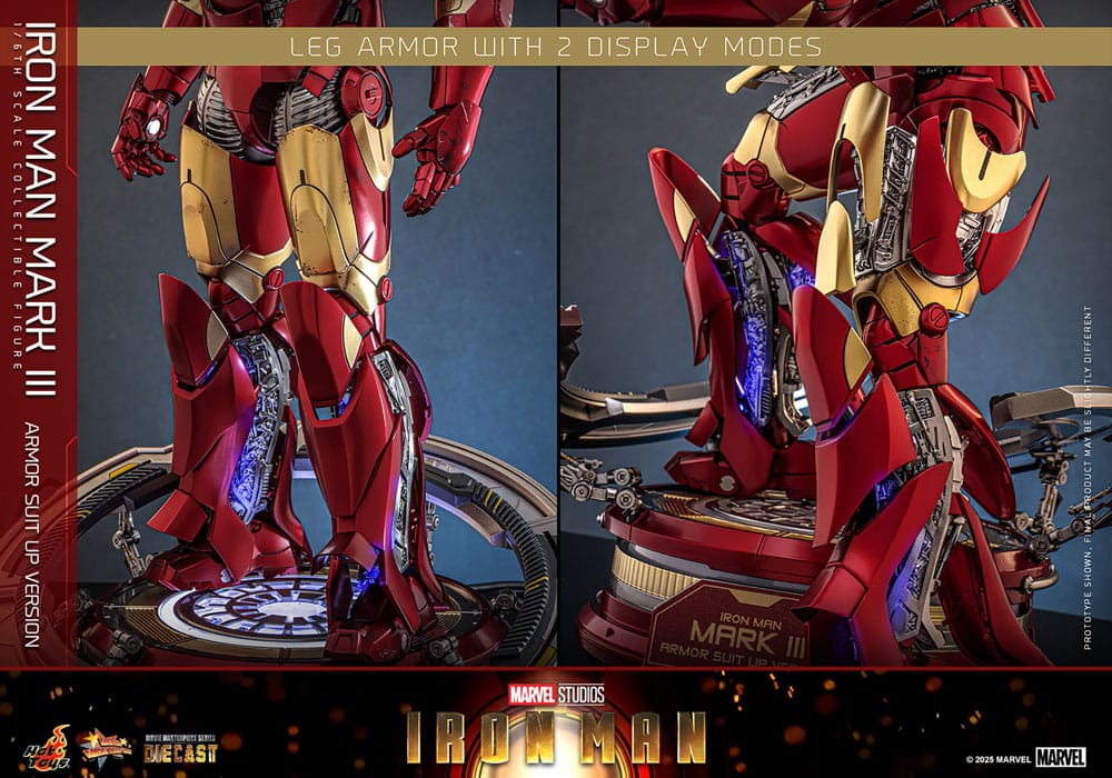 HOT TOYS - Iron Man Movie Masterpiece Diecast Action Figure 1/6 Iron Man Mark III (Armor Suit Up Version)