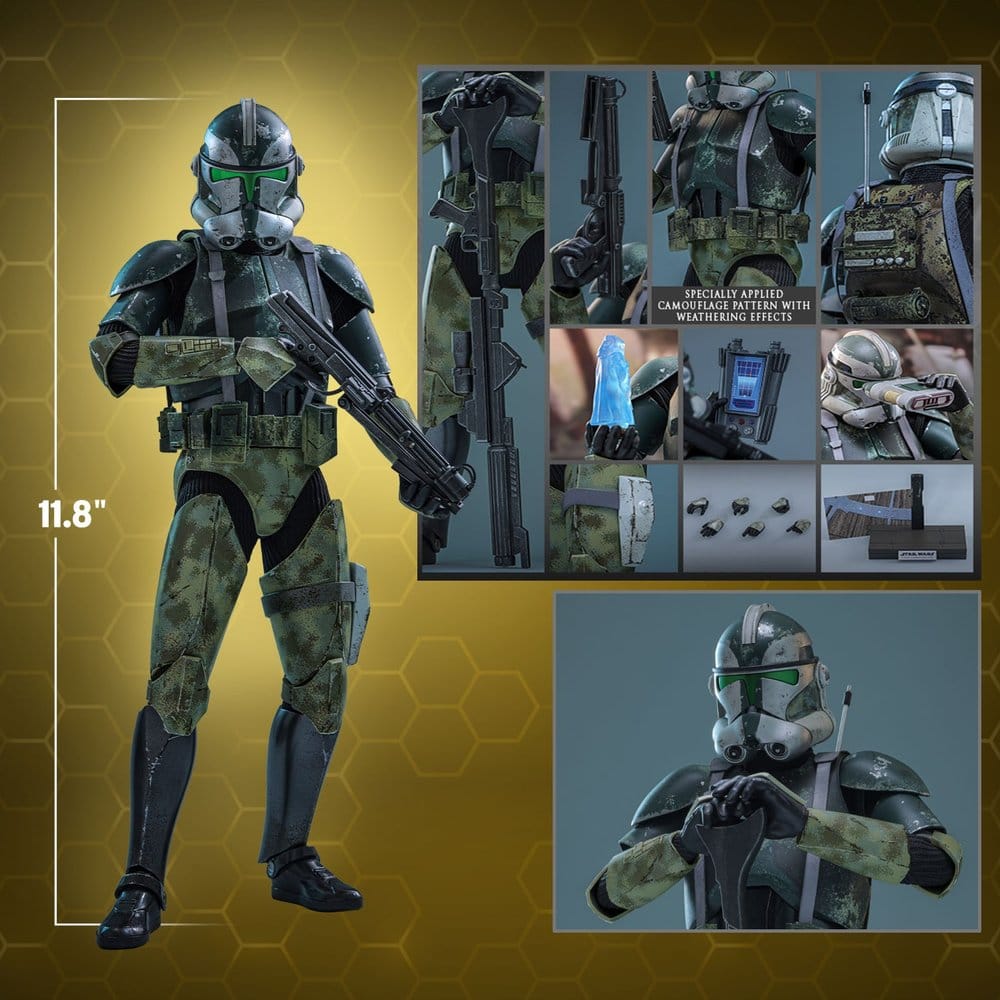 HOT TOYS - Star Wars Movie Masterpiece Action Figure 1/6 Clone Commander Gree