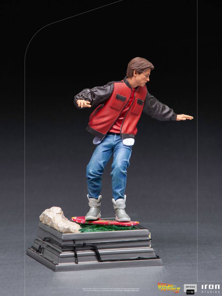 IRON STUDIO - Back to the Future II Art Scale Statue 1:10 Marty McFly on Hoverboard