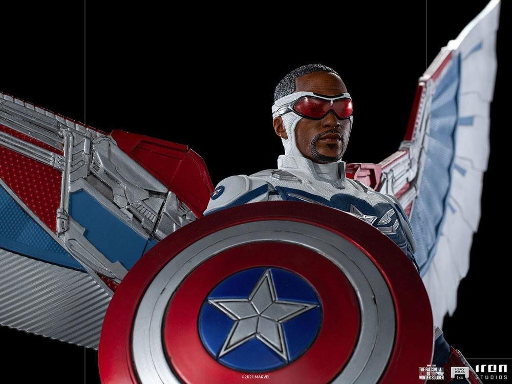 IRON STUDIO - Marvel - The Falcon and The Winter Soldier Legacy Replica Statue 1:4 Captain America Sam Wilson (Open Wings)