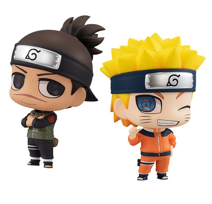 MEGAHOUSE - Naruto Chimimega Buddy Series Figure 2 Pack Umino Iruka & Uzumaki Naruto Set