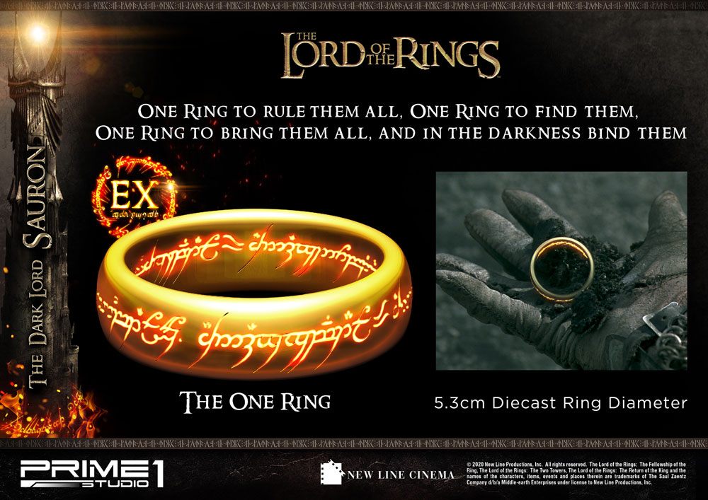 PRIME 1 STUDIOS - The Lord of the Rings - The Dark Lord Sauron EXCLUSIVE - Statue 1:4 Ver 109 cm