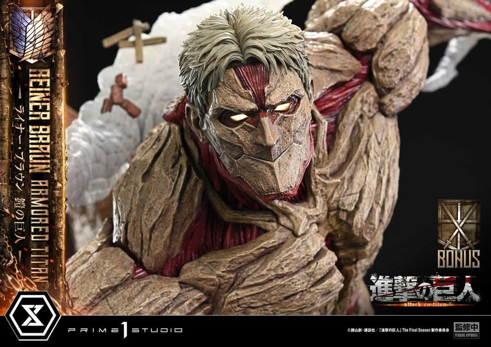 PRIME 1 - Attack on Titan (TV animation) Ultimate Diorama Masterline Statue Reiner Braun Armored Titan Bonus Version