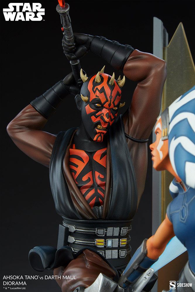 SIDESHOW - Star Wars The Clone Wars Diorama Ahsoka Tano vs Darth Maul
