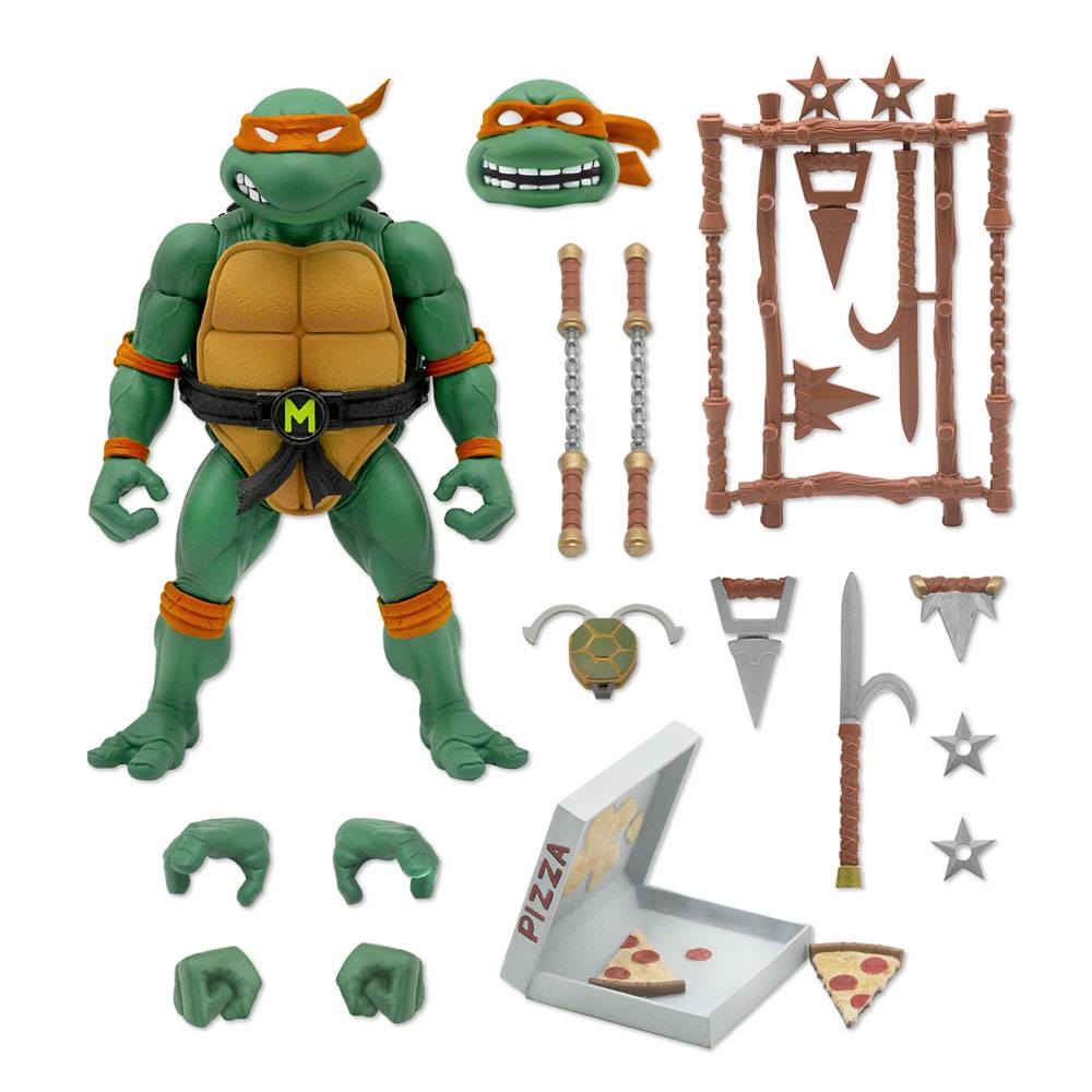 SUPER 7 - TMNT Teenager Mutant Ninja Turtles Ultimates Action Figure Michaelangelo