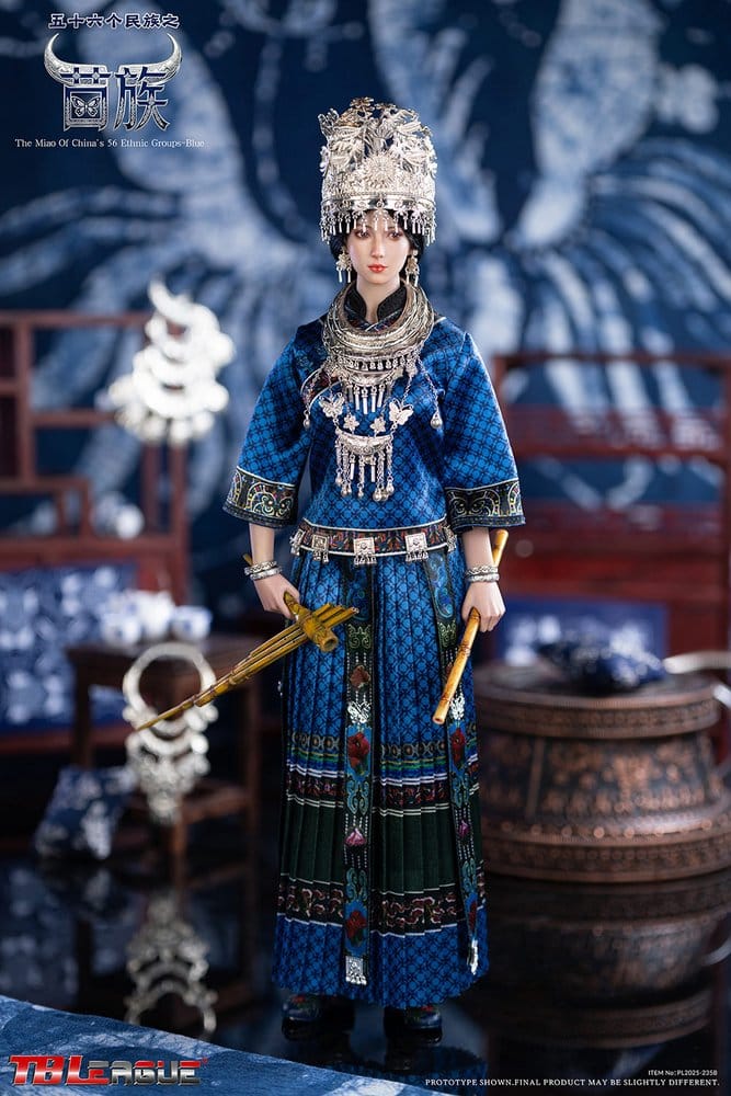 TB LEAGUE - The Miao of China's 56 Ethnic Groups Figure 1/6 Blue