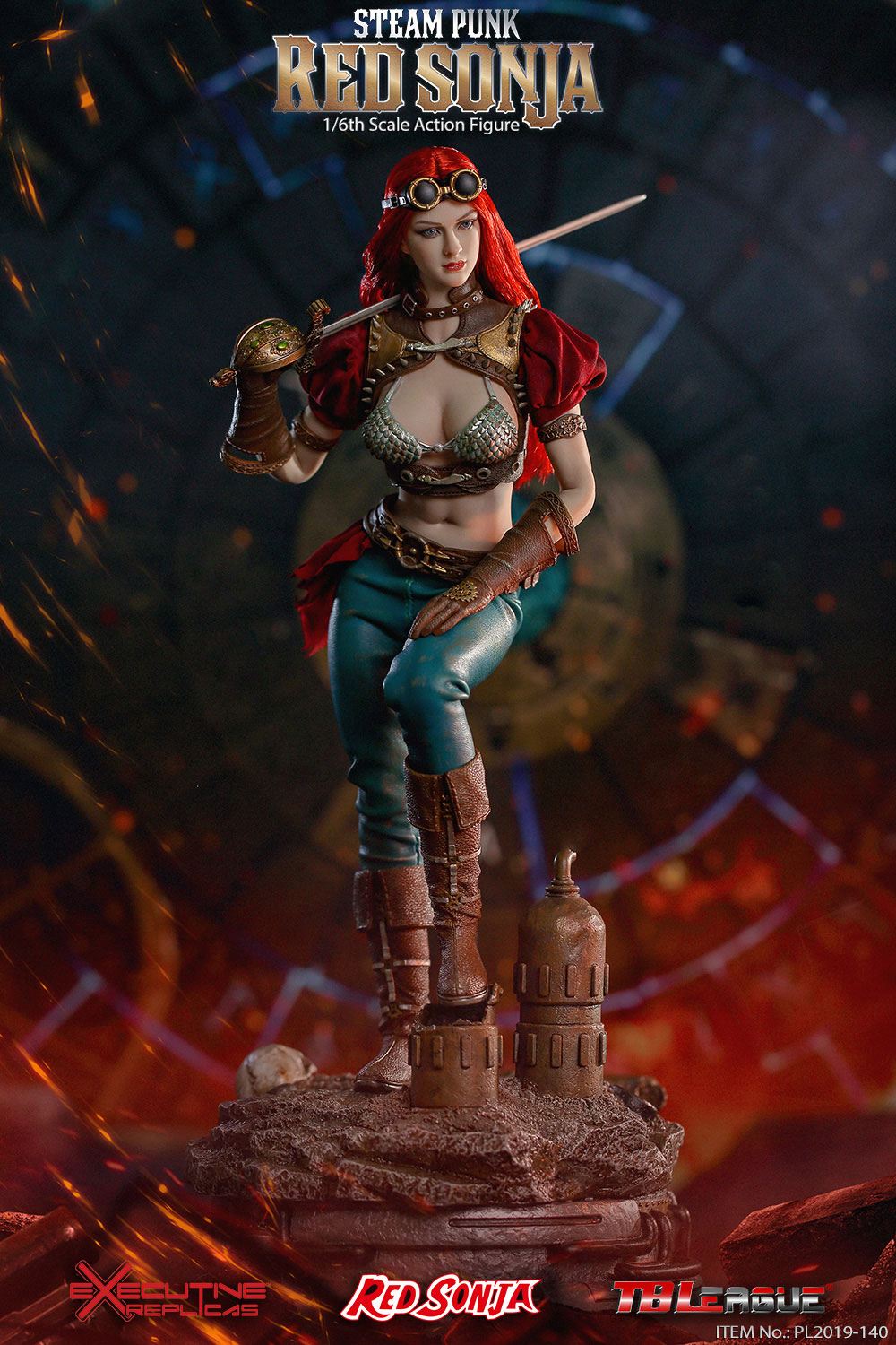 TB LEAGUE - Red Sonja Action Figure 1:6 Steampunk Red Sonja DeLuxe Ver