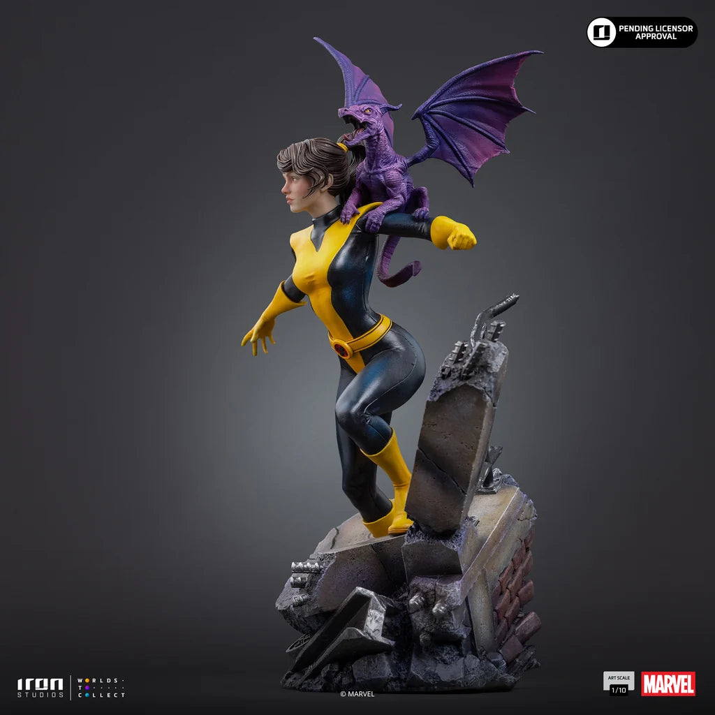 IRON STUDIOS - X-men Comics Kitty Pryde & Lockheed 1/10 Statue