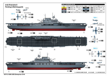 TRUMPETER MODEL KIT - USS Enterprise CV-6  1/200