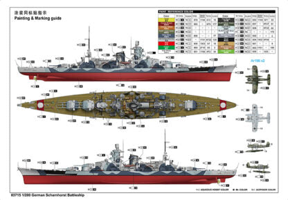 TRUMPETER - German Battleship Scharnhorst 1/200